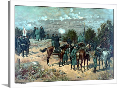 Vintage Civil War poster of the Battle of Missionary Ridge