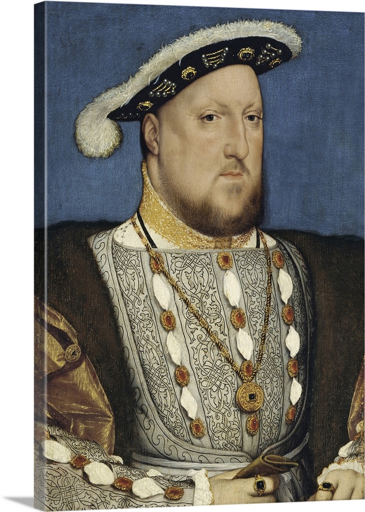 Vintage English history painting of Henry VIII of England.