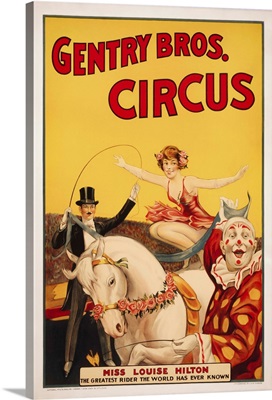 Vintage Gentry Bros. Circus Poster