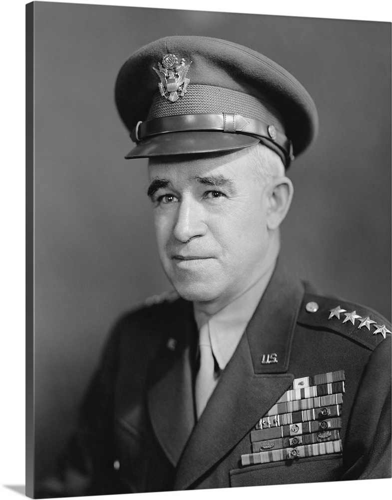 Vintage World War II photo of Four Star General Omar Bradley.