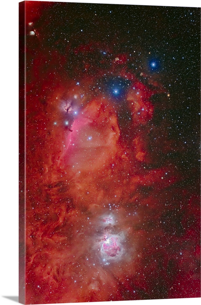 Widefield View Of Orion's Belt And Sword Showing The Complex Of Nebulosity