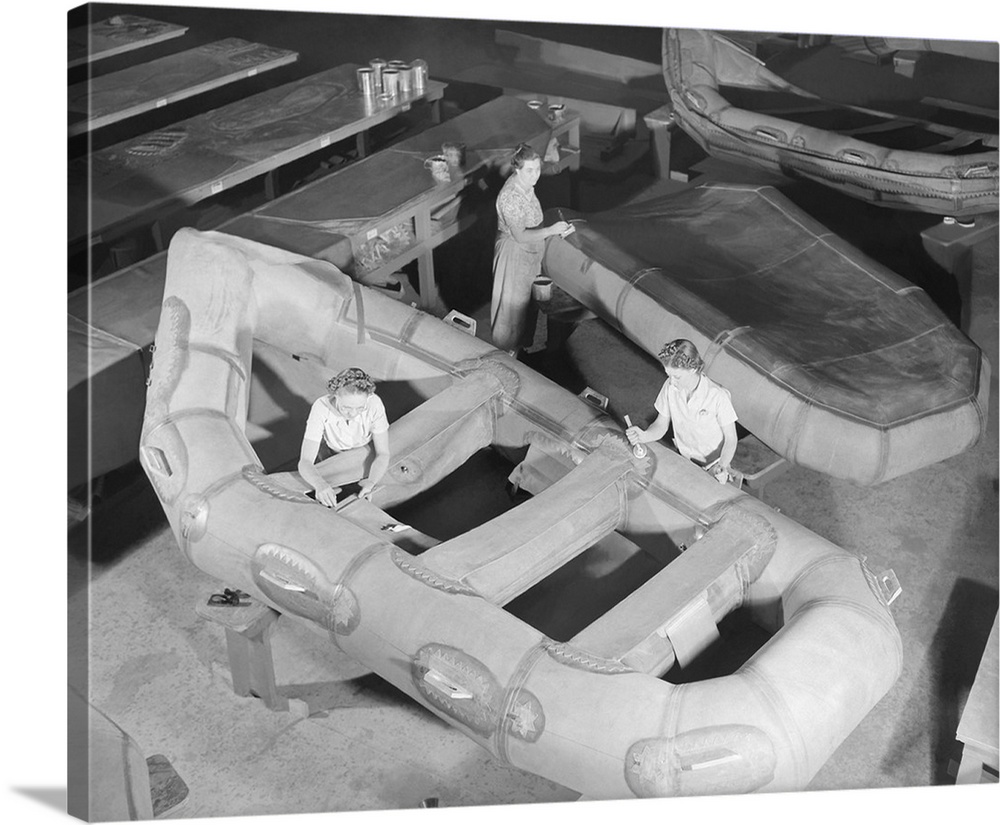 Women workers building assault boats for U.S. Marine Corps, 1941.