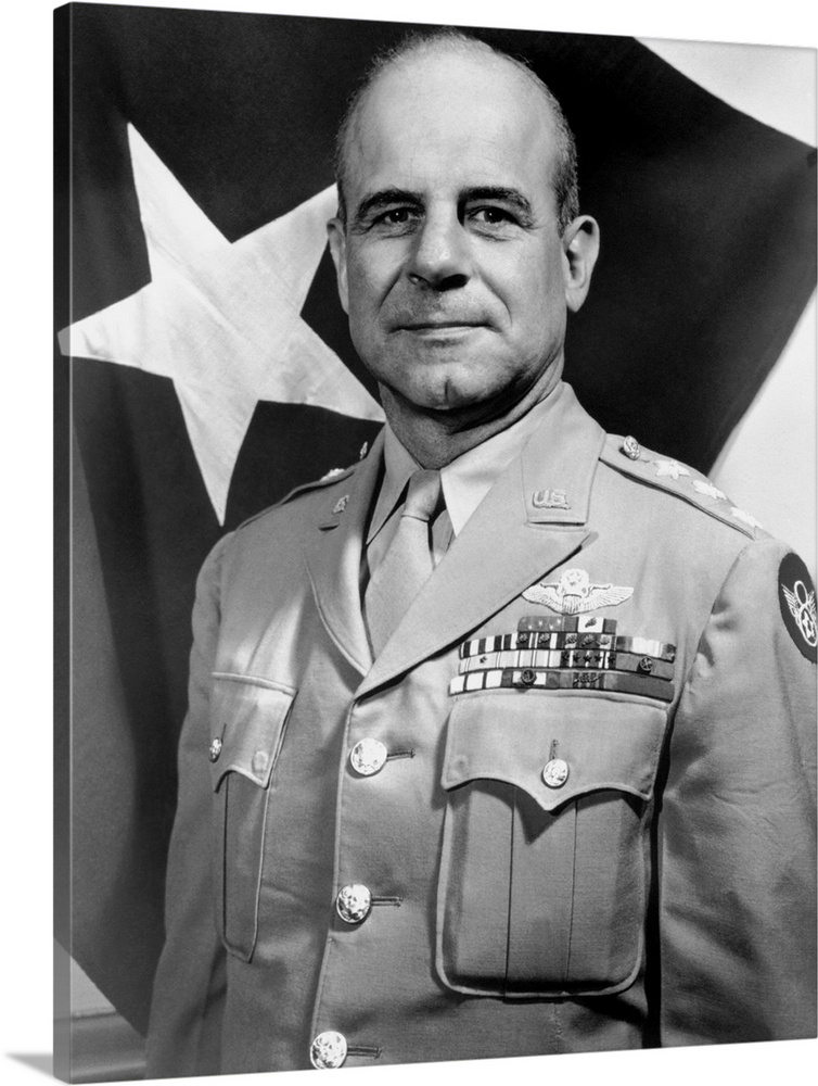 Digitally restored vintage World War II photo of General James Doolittle.