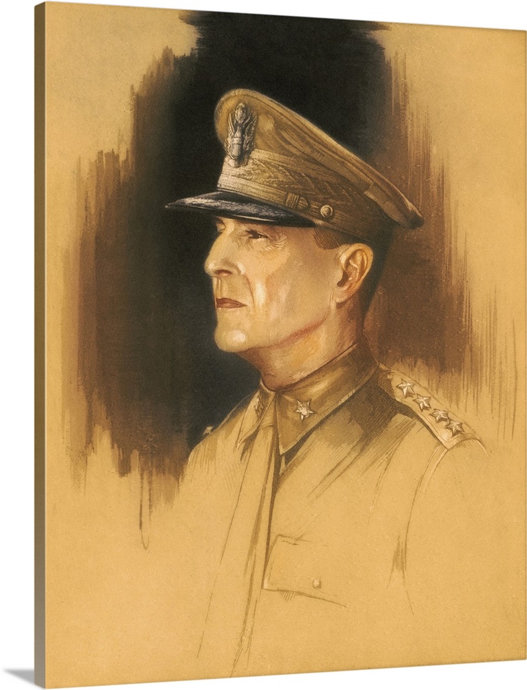World War II print of General Douglas MacArthur.