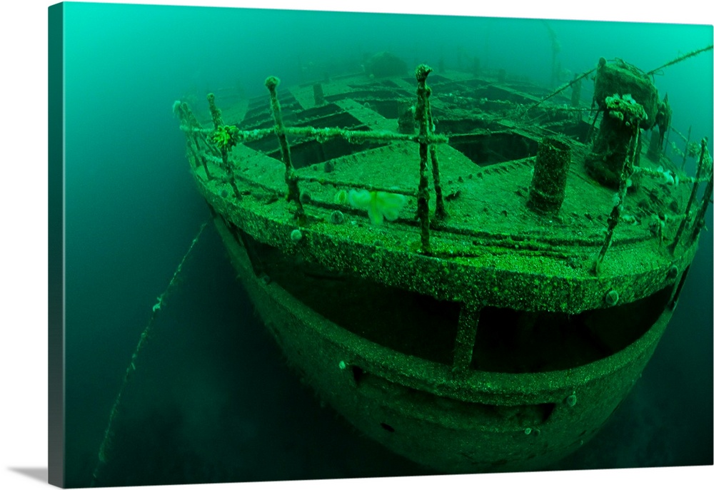 World War II wreck in Sognefjorden, Norway.