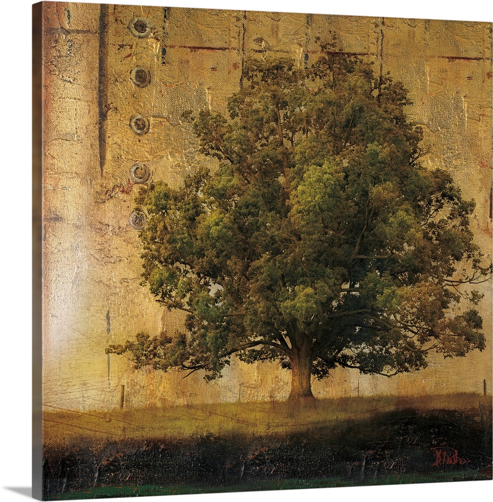 This square shaped decorative accent is a composite of a nature photograph and industrial textures to create the finished ...