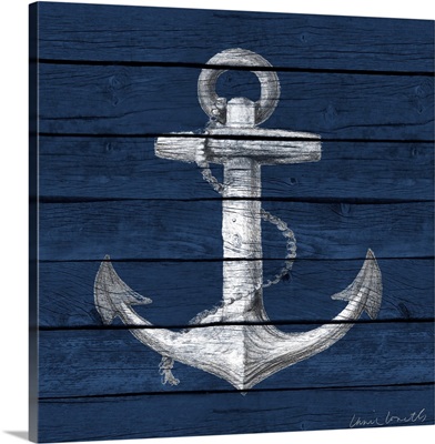 Anchor on Blue Wood
