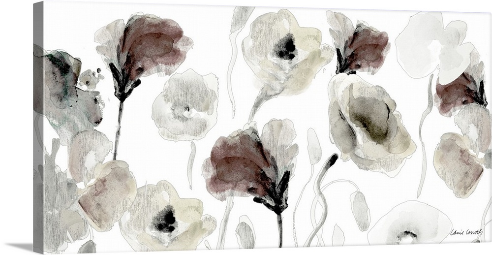 A floral painting with muted Autumn colors.