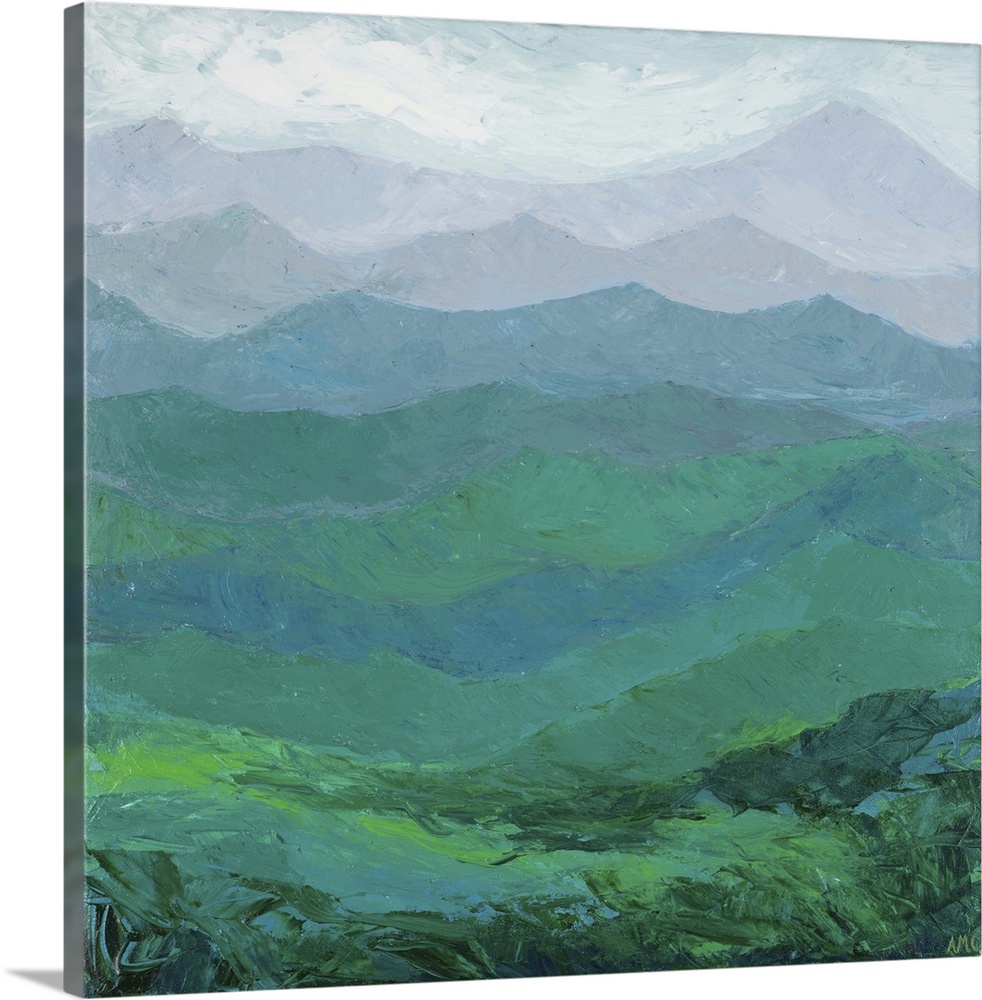 Landscape painting of the Great Smokies in North Carolina and Tennessee.
