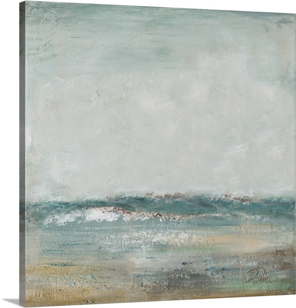 A contemporary abstract painting of the beach in Cape Cod.