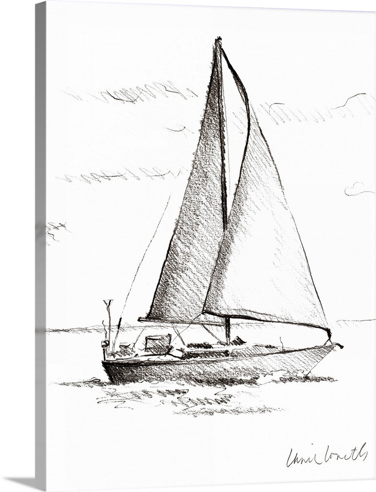 Coastal Boat Sketch I