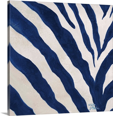 Contemporary Blue Zebra I