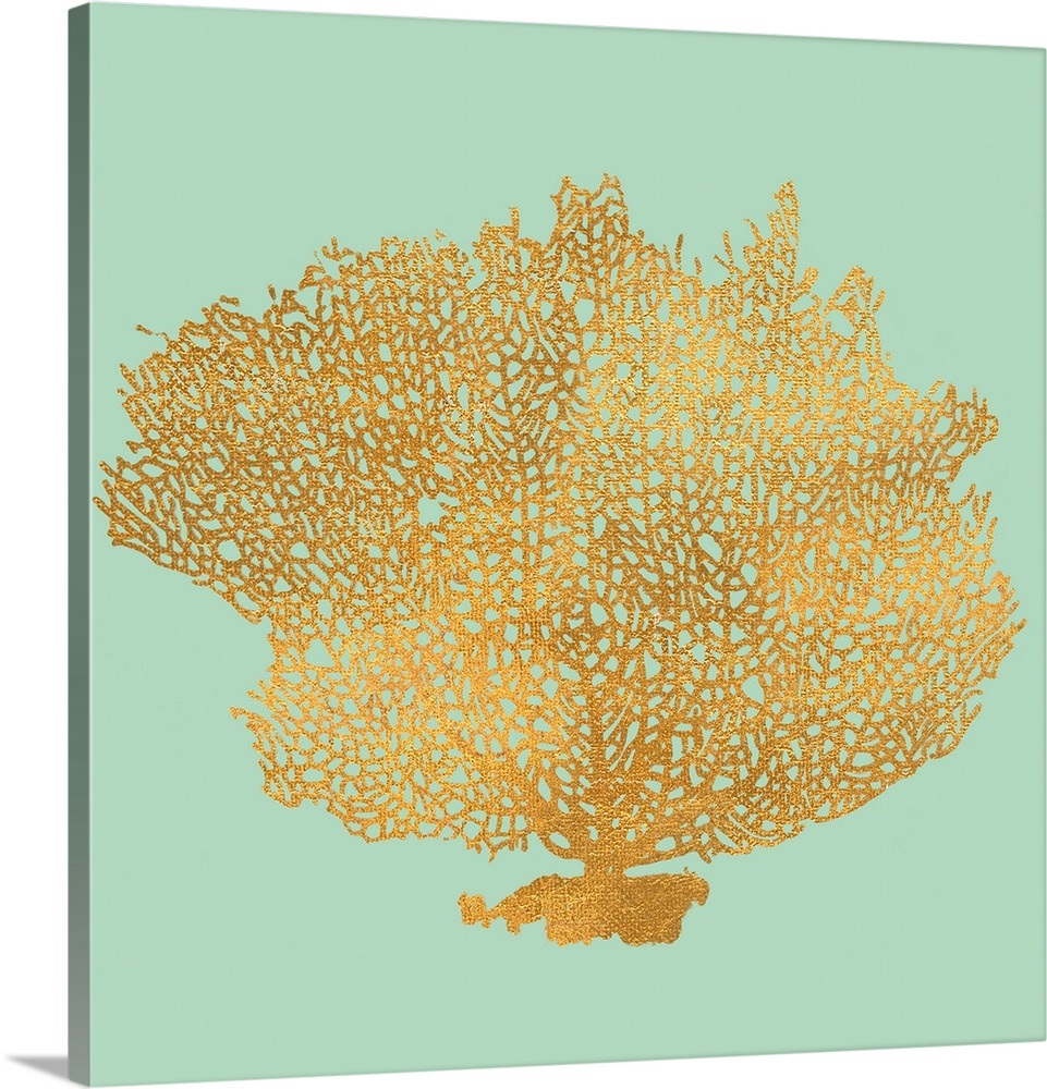 Coral On Teal I Wall Art, Canvas Prints, Framed Prints, Wall Peels