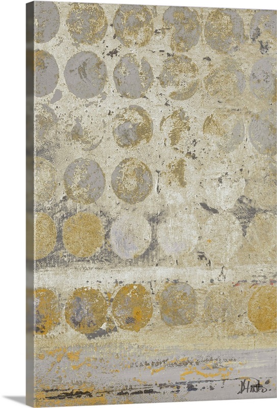 Dots on Gold I Wall Art, Canvas Prints, Framed Prints, Wall Peels