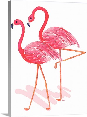 Flamingo Walk Watercolor II