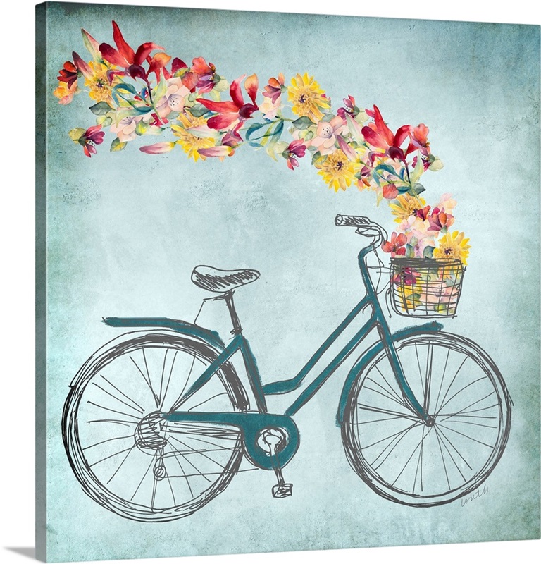 Floral Day Bike II | Great Big Canvas