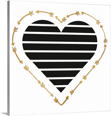 Heart Stripes and Gold Arrows