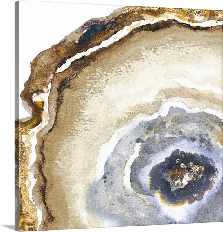 Light Blue Agate Watercolor Great Big Canvas