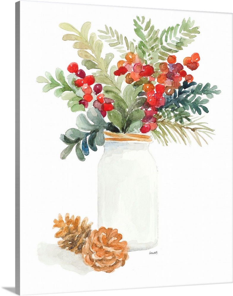 Mason Jar Of Christmas Wall Art, Canvas Prints, Framed Prints, Wall ...