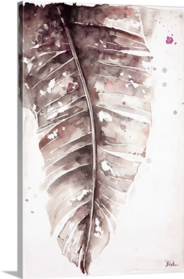 Muted Watercolor Plantain Leaves I