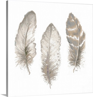 Neutral Watercolor Feathers II
