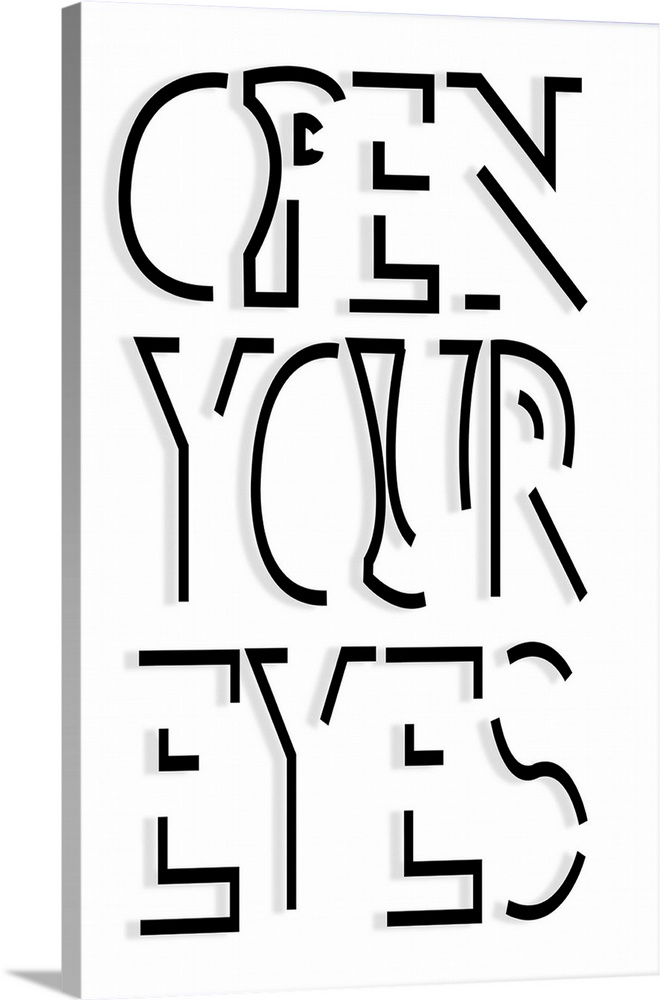 "Open Your Eyes" word illusion.