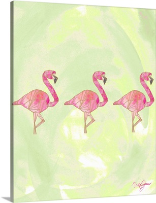 Origami Flamingo Flock