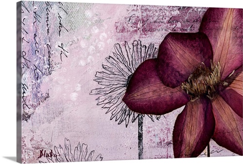 Pressed Flowers I | Large Metal Wall Art Print | Great Big Canvas