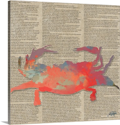 Sea Creatures on Newsprint I