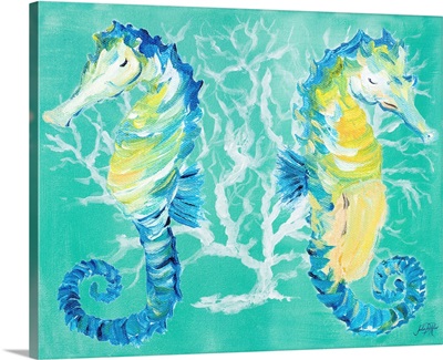 Seahorses on Coral