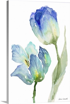 Teal and Lavender Tulips III