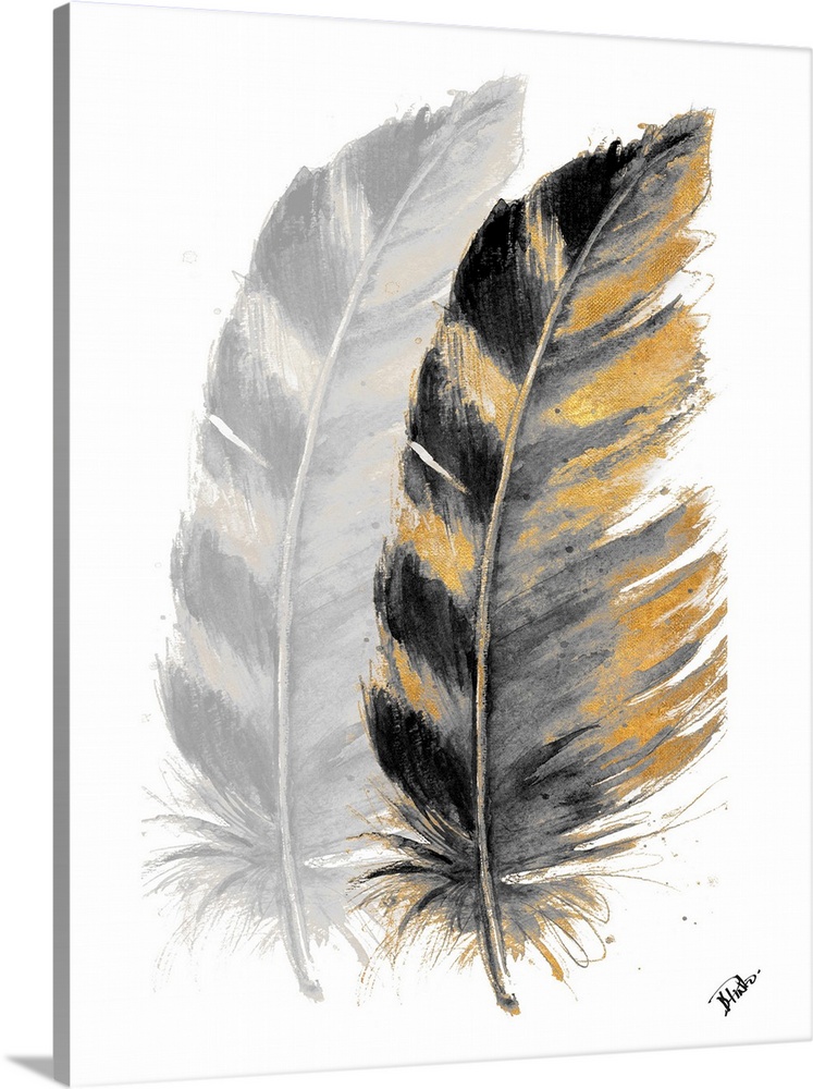 Two Watercolor Feathers