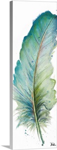 Watercolor Feather White IV Wall Art, Canvas Prints, Framed Prints ...