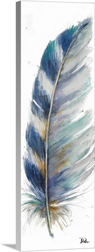 Watercolor Feather White V Wall Art, Canvas Prints, Framed Prints, Wall ...