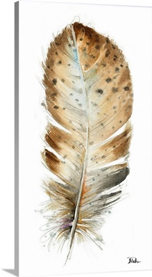 White Watercolor Feather II