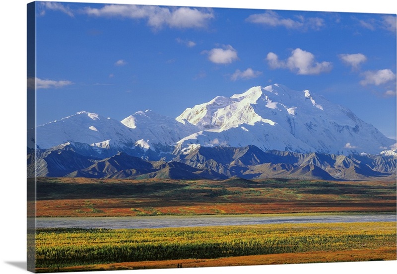 Denali Autumn Tundra And Mckinley River Bar, Denali National Park ...