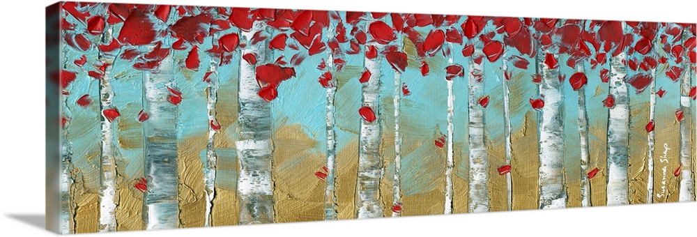 Panoramic Abstract Landscape Painting canvases prints and wall art