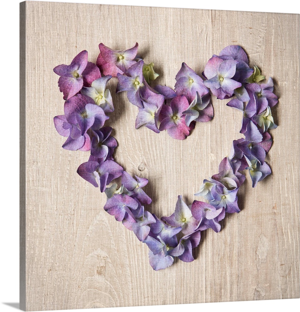 Canvas Prints Wall Art without Framed, Heart Shape of Flower