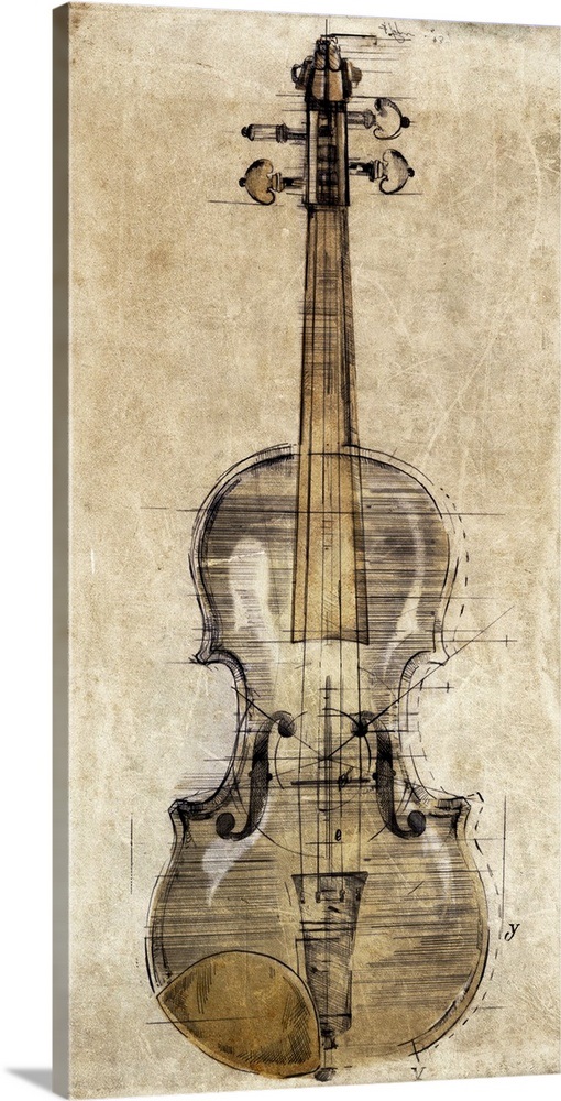 Violin III Wall Art, Canvas Prints, Framed Prints, Wall Peels Great