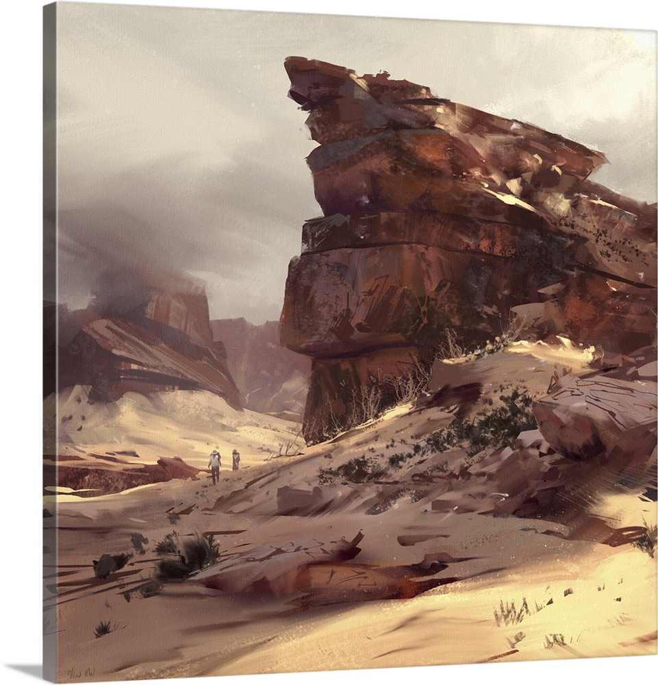 Painting of a desert evening.