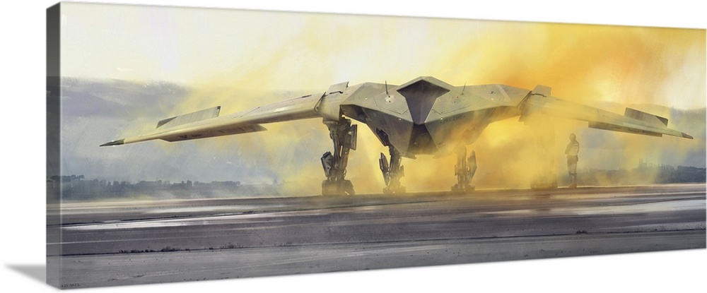 Painting of casualty evacuation drone concept.