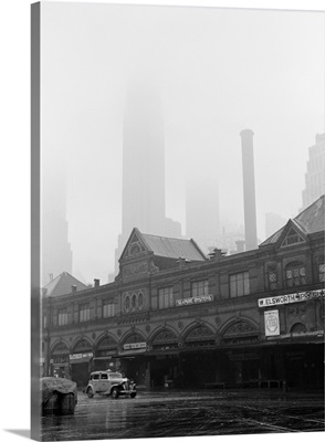 A foggy morning at the Fulton Fish Market, New York City, 1943