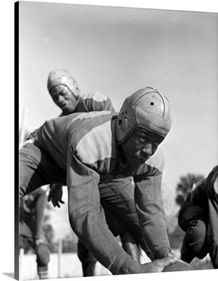 A football player from Bethune-Cookman College in Daytona Beach, Florida, 1943