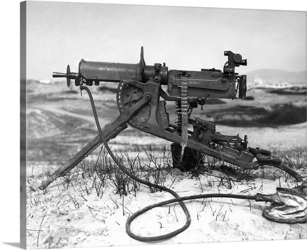 A German 68 machine gun from World War I.
