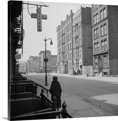 A street scene in Harlem, New York, 1943