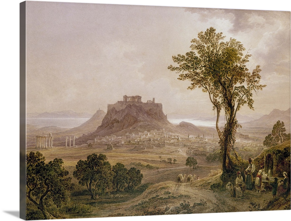 Acropolis, C1835. View Of the Acropolis At Athens, Greece. Painting By Thomas Horner, C1835.