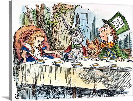 Alice's Mad-Tea Party, 1865, Alice's Adventures in Wonderland Photo ...