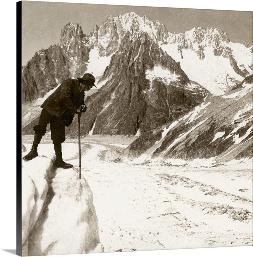 Alpine Mountaineering, 1908. View Of Les Aiguilles Vertes (13,540 Ft.) And Du Dru (12,320 Ft.) In the Savoy Alps, From An ...