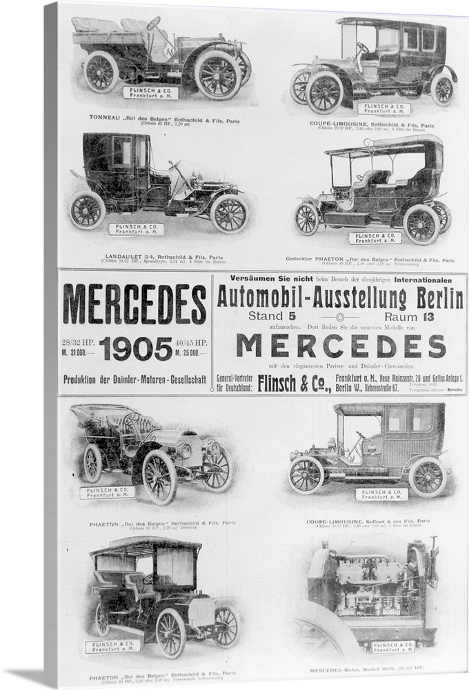 Advertisement for an automobile show at Berlin, 1905.