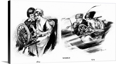 Automobile Cartoon, 1914
